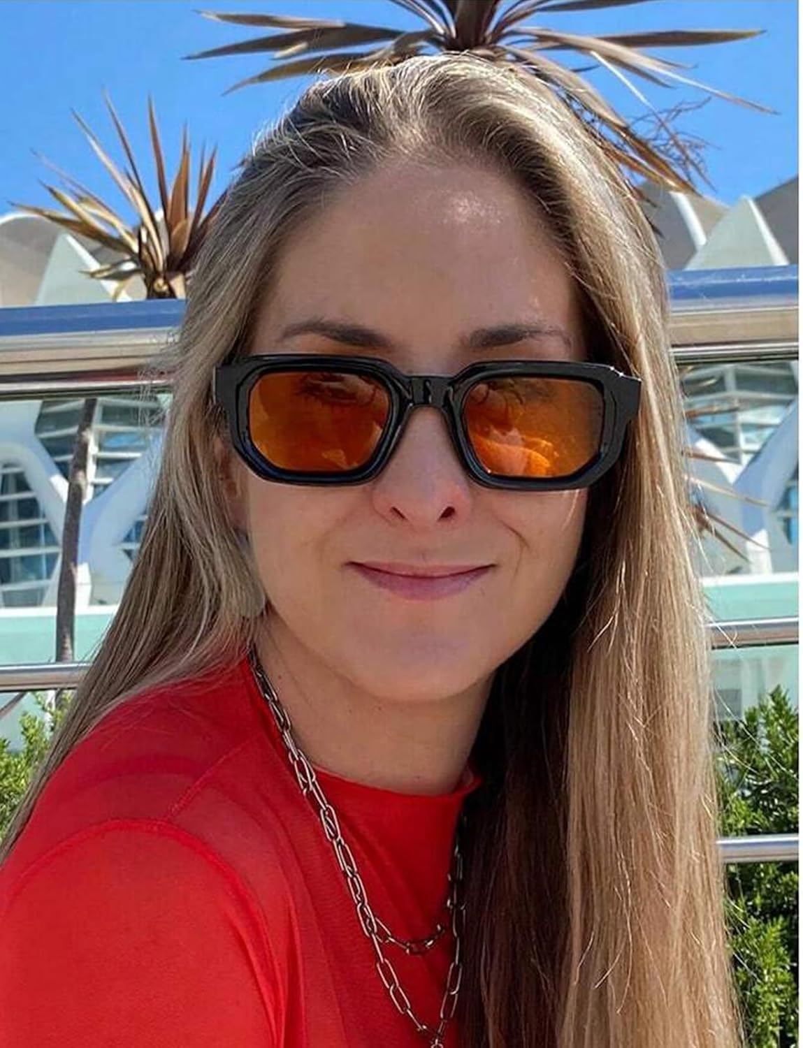 Mirkcittle Sunglasses Square Thick Frame Sunglasses for Women Men Trendy Chunky Rectangle Sun Glasses 90s - Image 2