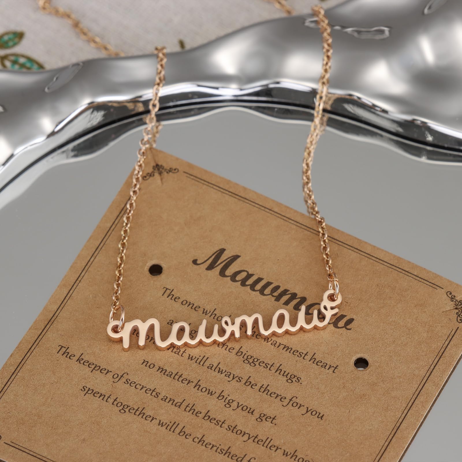 Mawmaw Gifts Necklace for Women Grandma Birthday Wedding Ideas Best Mawmaw Necklace