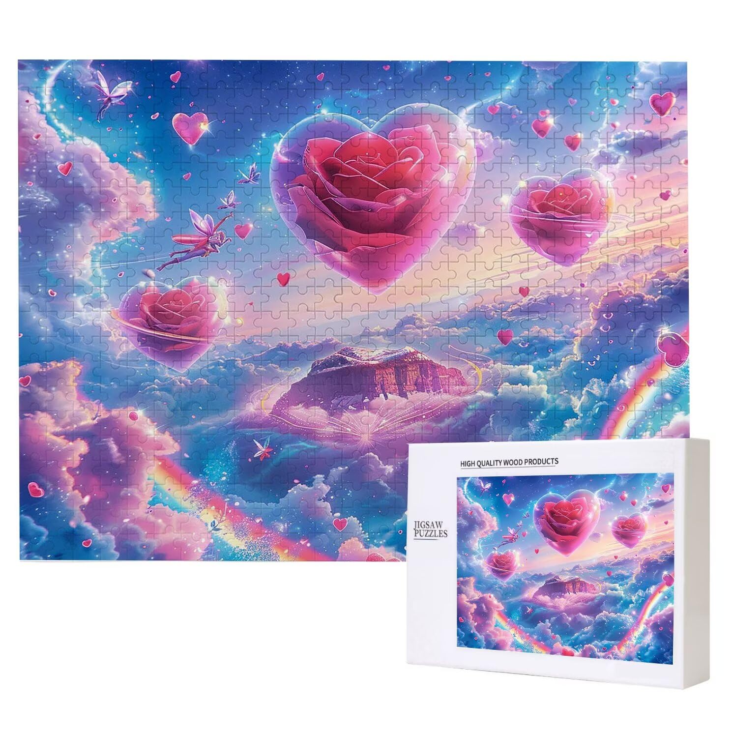 Jigsaw Puzzle, 4000 Pezzi Puzzle Classici, Fiore Puzzle Rilassamento Intelligence, Mpossibile Difficile Puzzles impegnativo per adulti Puzzles per Gioco Familiare, Regalo per Amore Amico Vista K0F-300