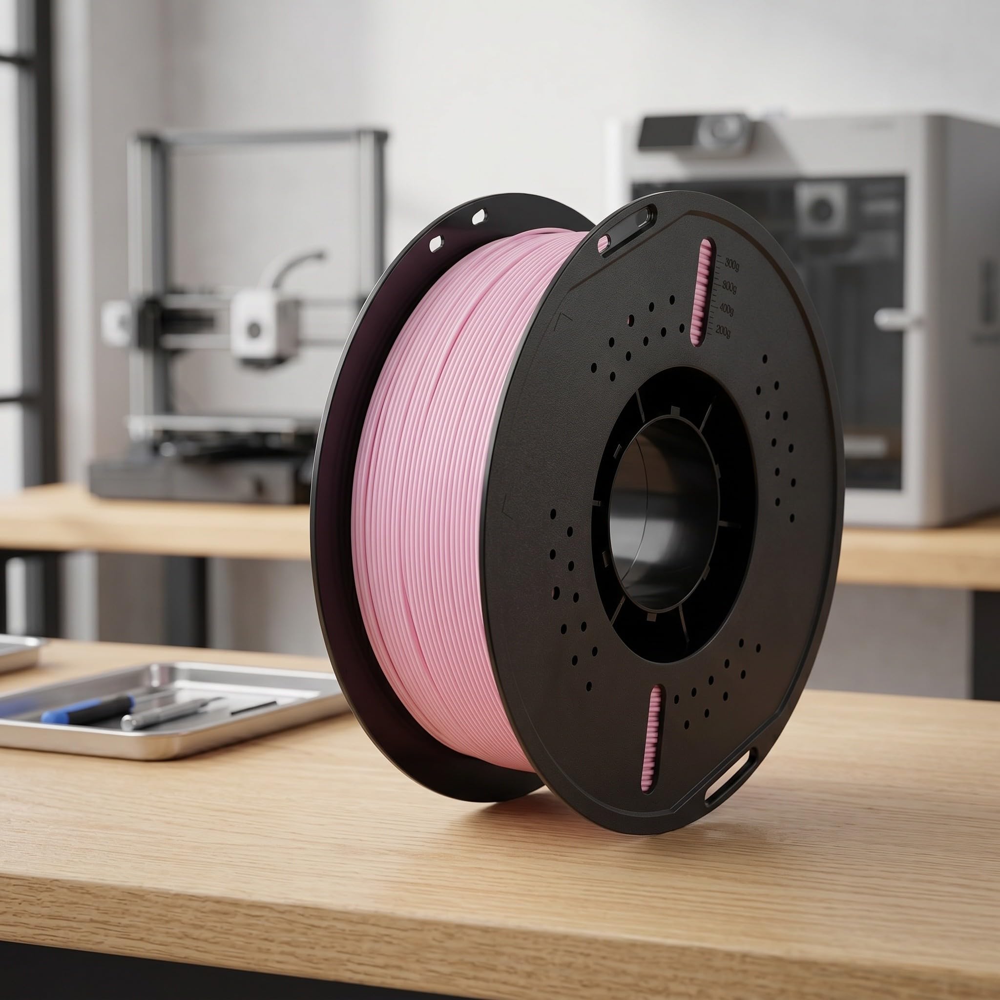 OUNONA Filamento PETG de 1,75 mm, bobina de 1 kg/2,2 lb, color rosa, filamento de alta velocidad para impresoras 3D, precisión dimensional de +/- 0,02 mm, baja formación de hilos, alta resistencia,