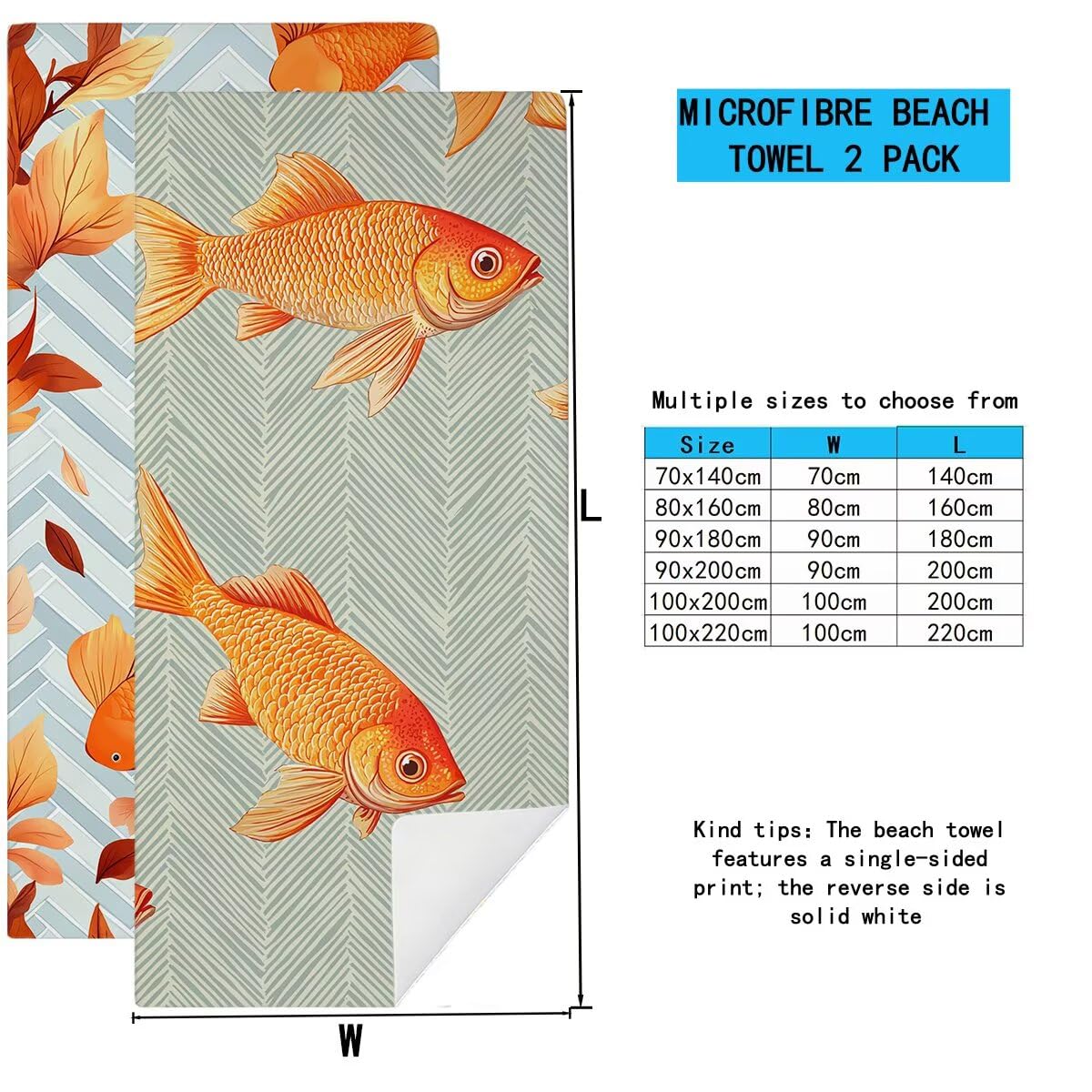 Ręcznik plażowy z mikrofibry, duży ręcznik plażowy 100 x 220 cm, 2 sztuki, damski ręcznik gimnastyczny szybkoschnący, odporny na piasek ręcznik z mikrofibry, lekkie ręczniki gimnastyczne na prezent