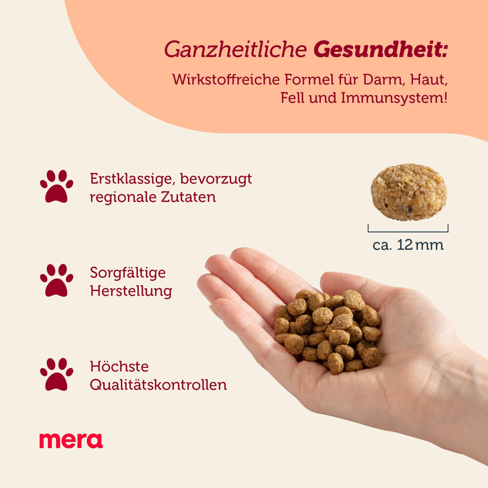 mera Care Senior Huhn (3x1kg), Hundefutter für Senioren, mit 83% tierischen Protein, ohne Weizen