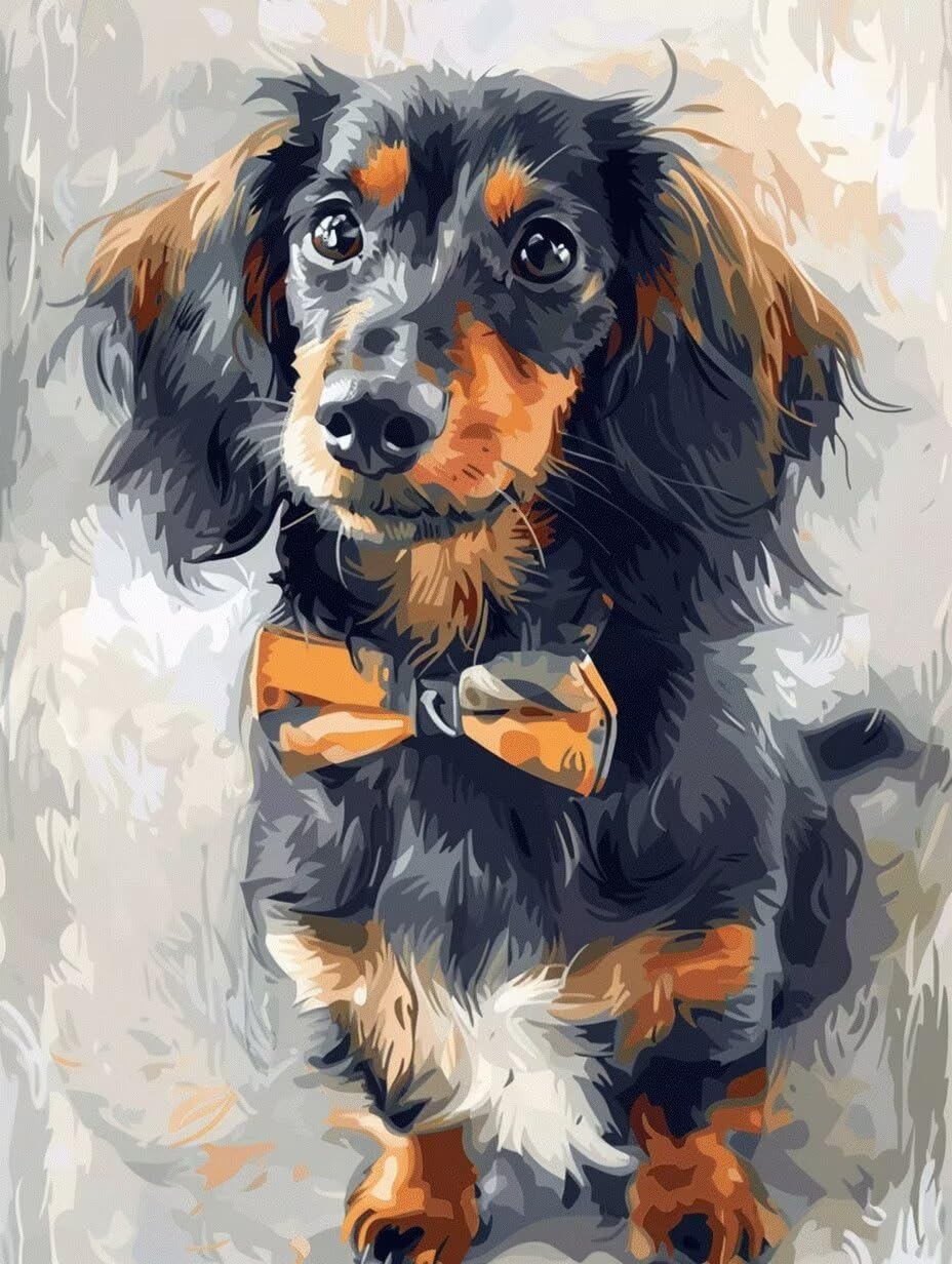 Paint by Numbers Kits Chien Abstrait Activité Créative DIY - 8