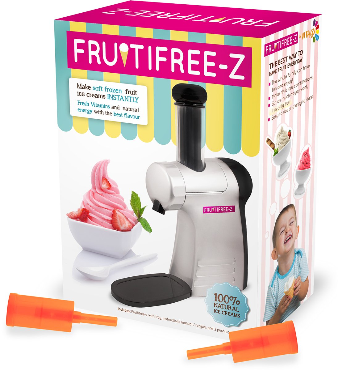 Fruitifree-z - Heladera de frutas, color plateado