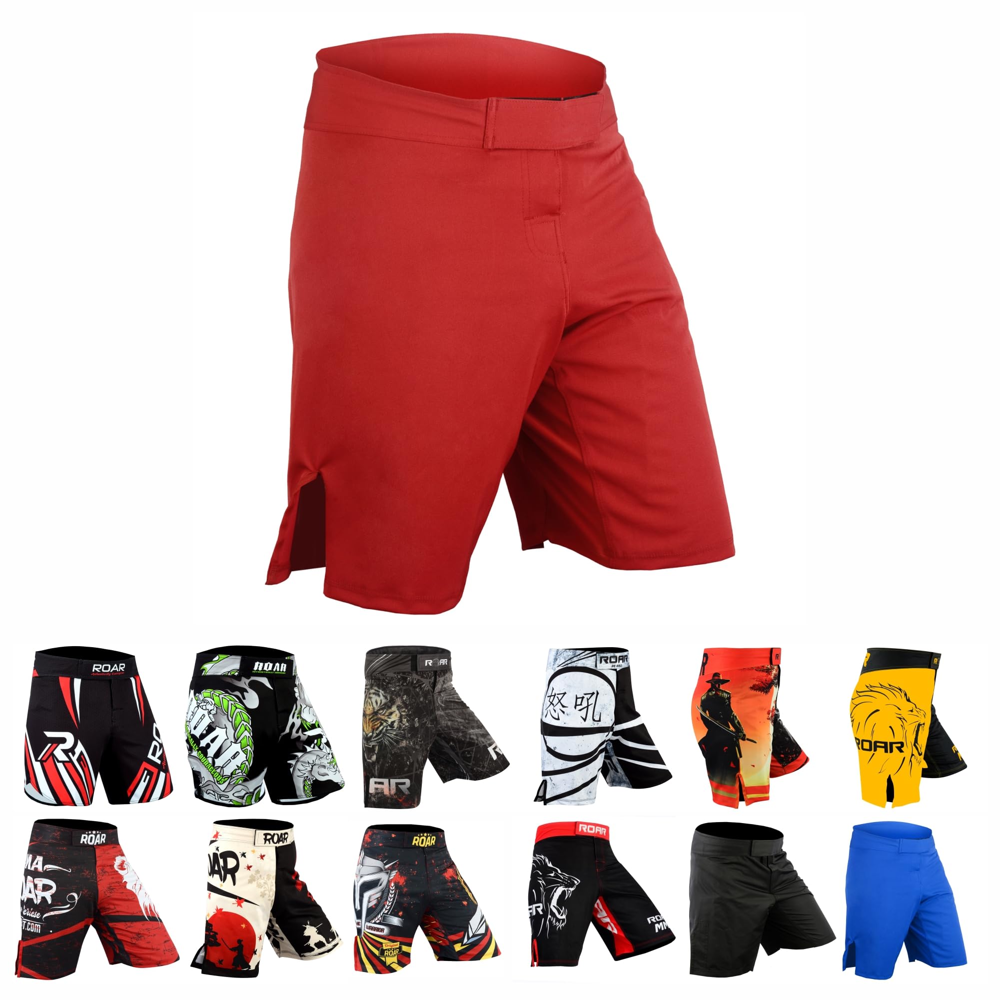 ROAR-INT MMA Fight Shorts Grappling Kickboxing Muay Thai Shorts BJJ Gym Training Running Athletic Wrestling Shorts