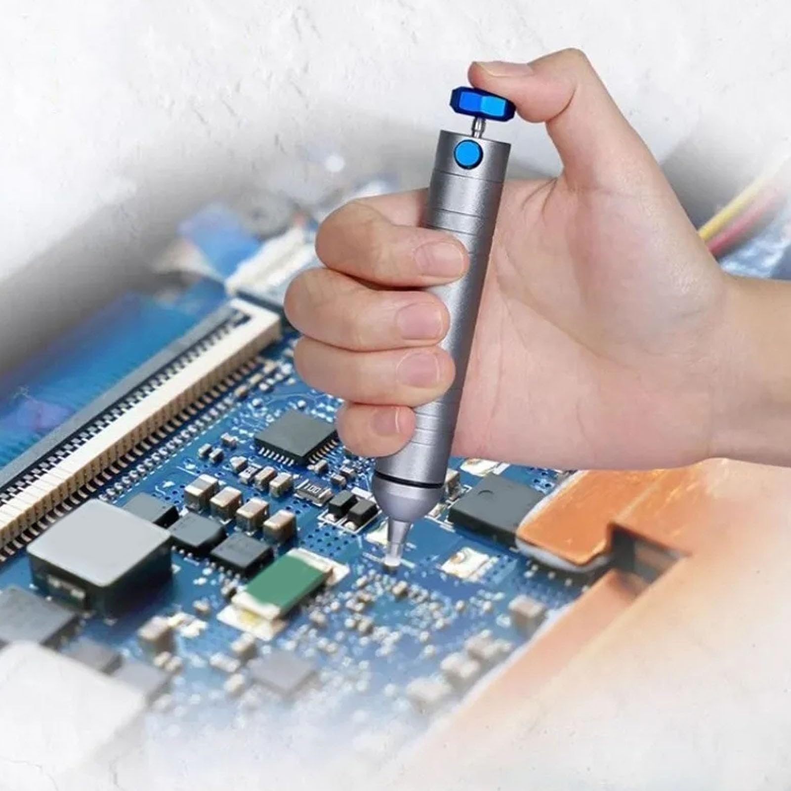 ANKROYU Electric Solder Sucker, Aluminum Alloy Soldering Remove Pump, Auto Rebounding Detachable Solder Removal Tool for Electronic Slag Removal