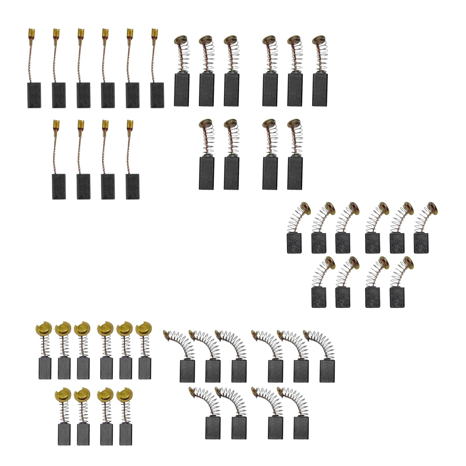 Tertioi 50Pcs Heavy Duty Electric Motor Carbon Brush Replacement Electric Tools Hammer Drill Replacement Carbon Brush Professional Motor Brush