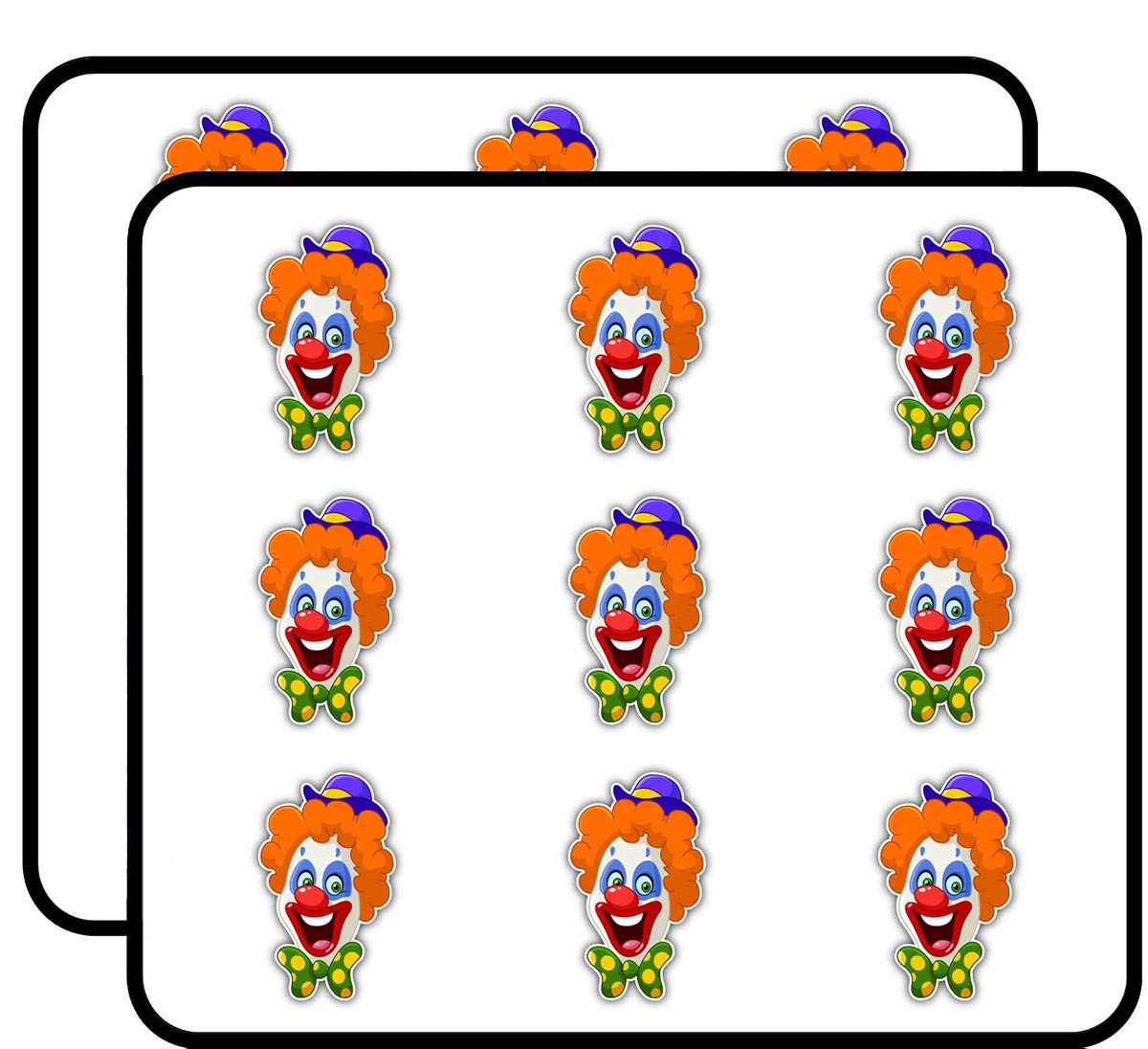 Clown Face Funny Cartoon 2" 18 Pack Sticker for Scrapbooking Waterproof Vinyl Stickers for Water Bottle, Laptop & Phone Case