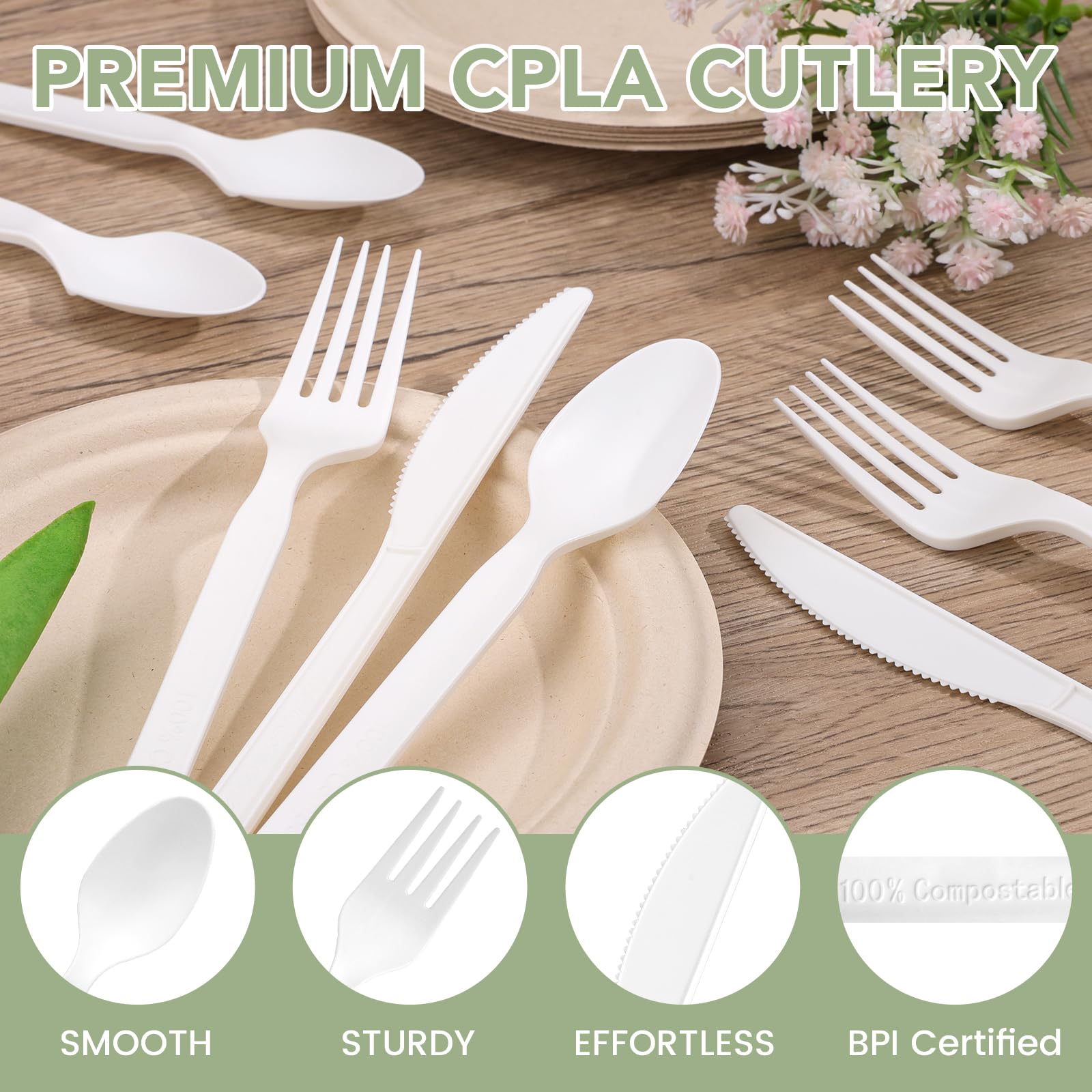 360 Count Compostable Forks,Extra Heavy-Duty, Heat-Resistant & BPA-Free,Alternative to Plastic Forks for Weddings, Parties, and Daily Use — Amazon image 4
