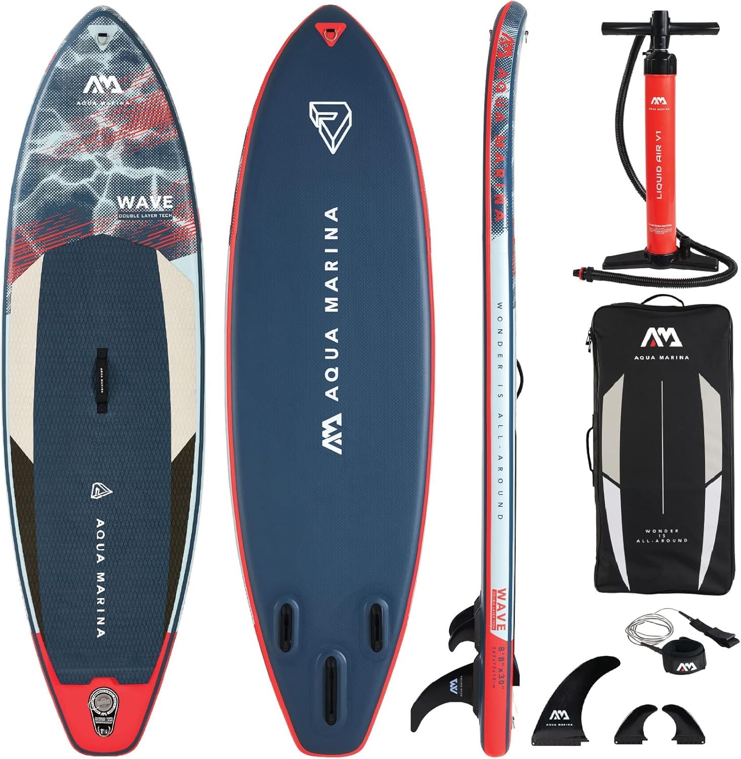 Aqua Marina Wave 8'8", Sup, Mehrfarbig, U, Unisex-Erwachsene