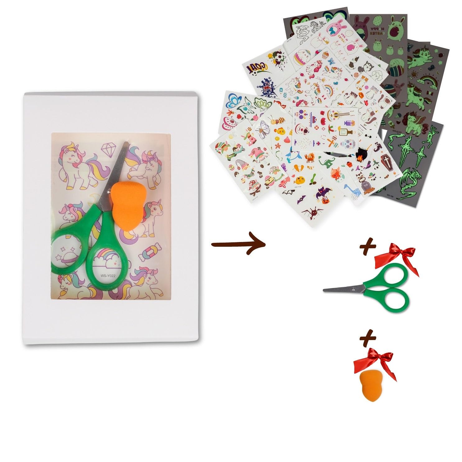 30 láminas con más de 400 Tatuajes -Tatuajes luminosos - Regalos cumpleaños niños colegio - Detalles cumpleaños niños - Tatuajes temporales adultos - Cumpleaños - Tatuajes temporales niños