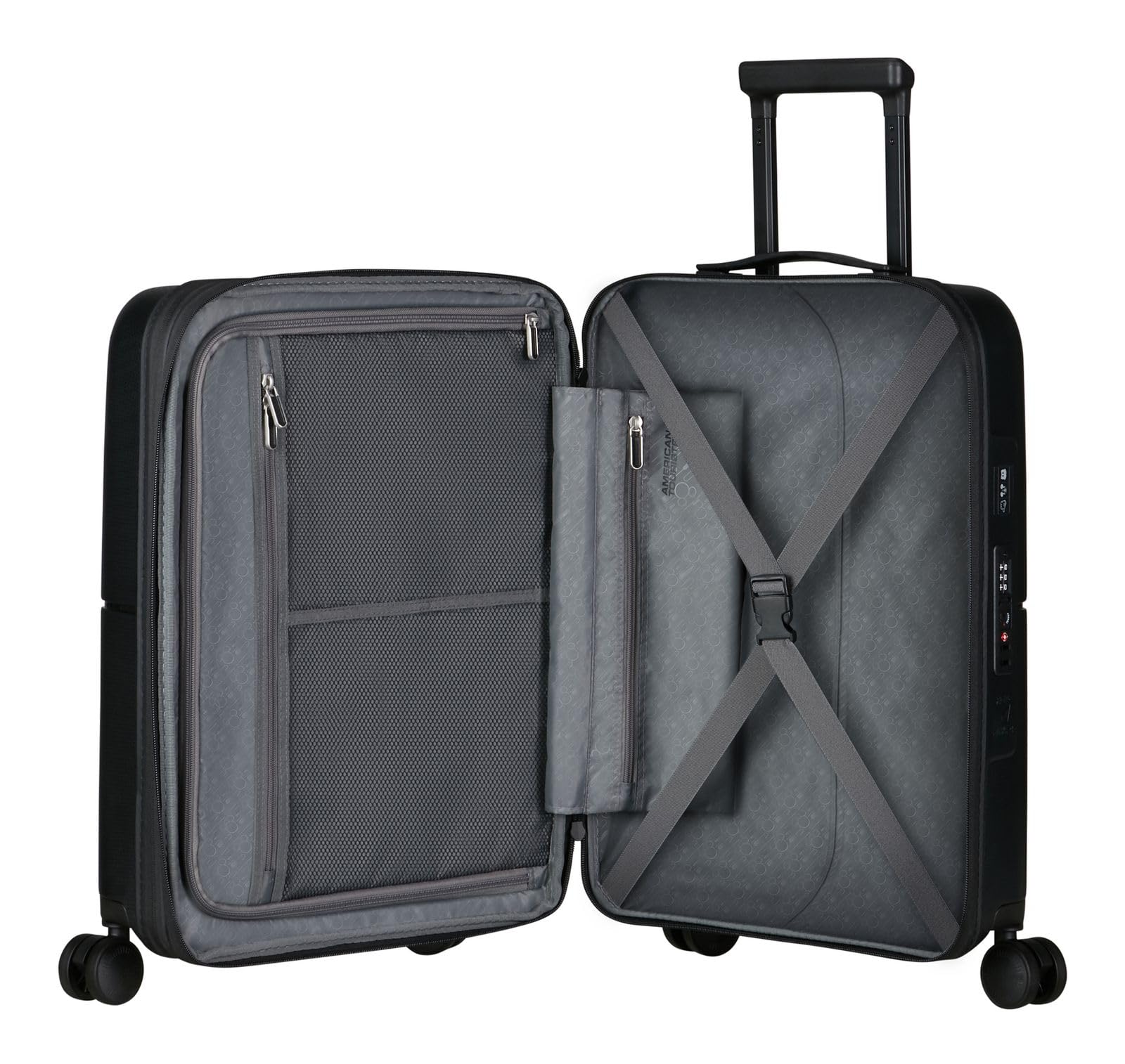 American Tourister Dashpop Disney - Bagaglio a Mano 55x40x20/23 cm, Trolley Cabina Rigido Espandibile per Ryanair & la Maggior Parte delle Compagnie, 41/47L, Mickey Neon Gradient