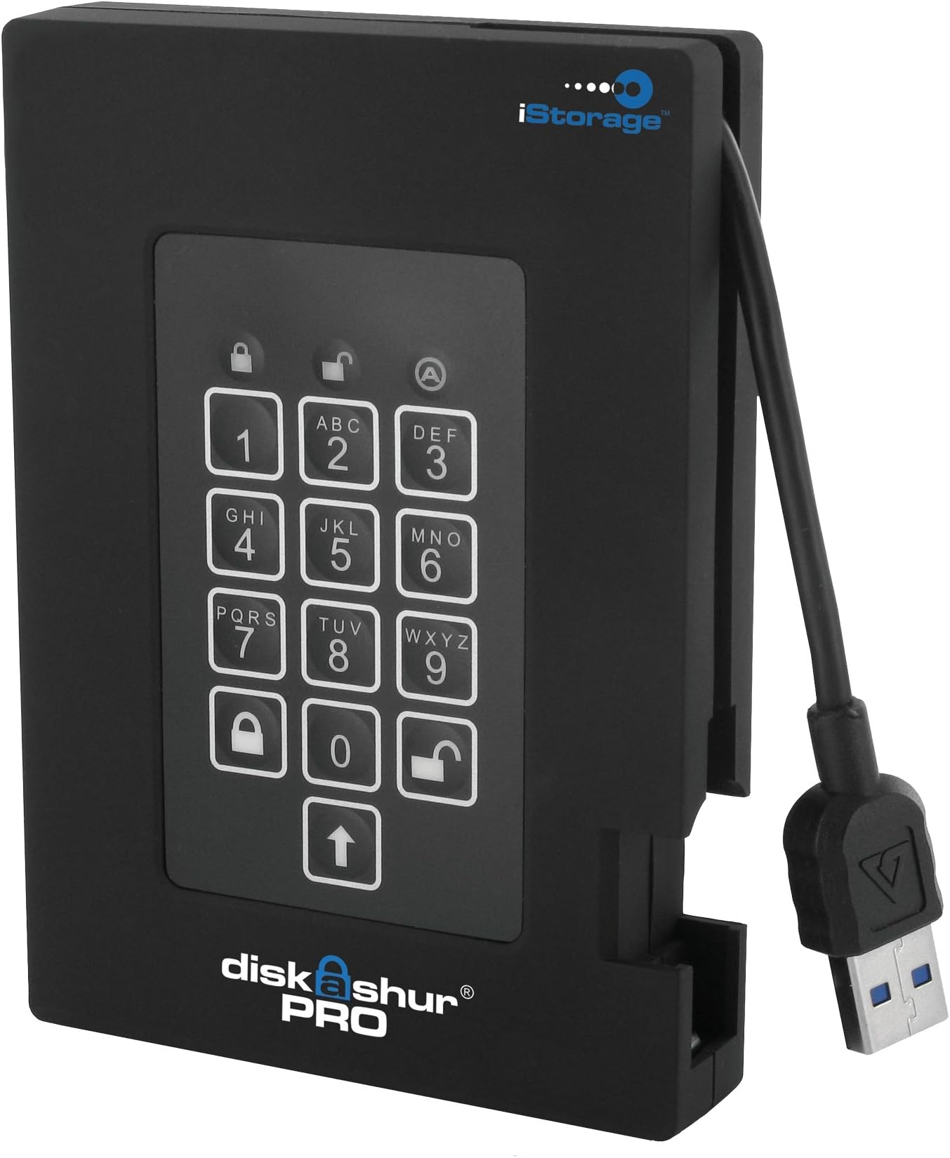 iStorage IS-DP3-256-1500F 1.5TB diskAshur Pro 256-bit USB 3.0 Portable Hard Drive (GDPR Compliant)