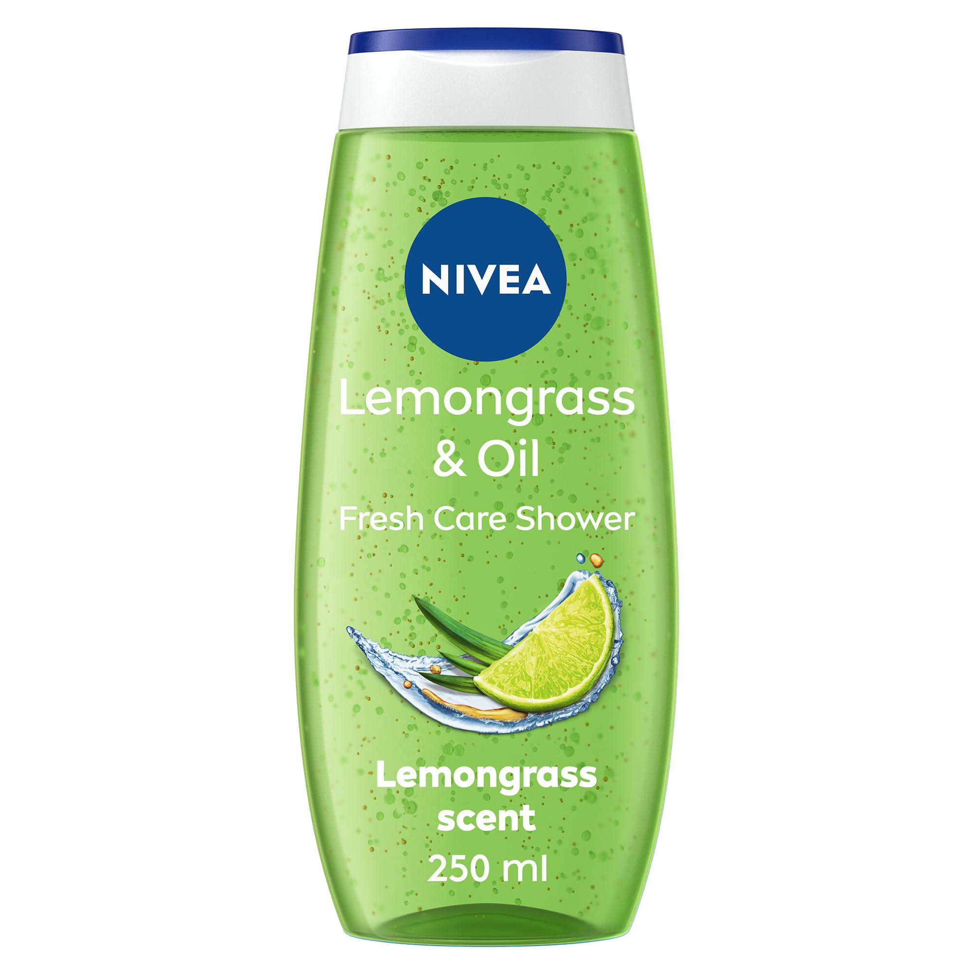 NIVEA Shower Gel Body Wash, Lemongrass & Oil Caring Oil Pearls Lemongrass Scent, 250ml