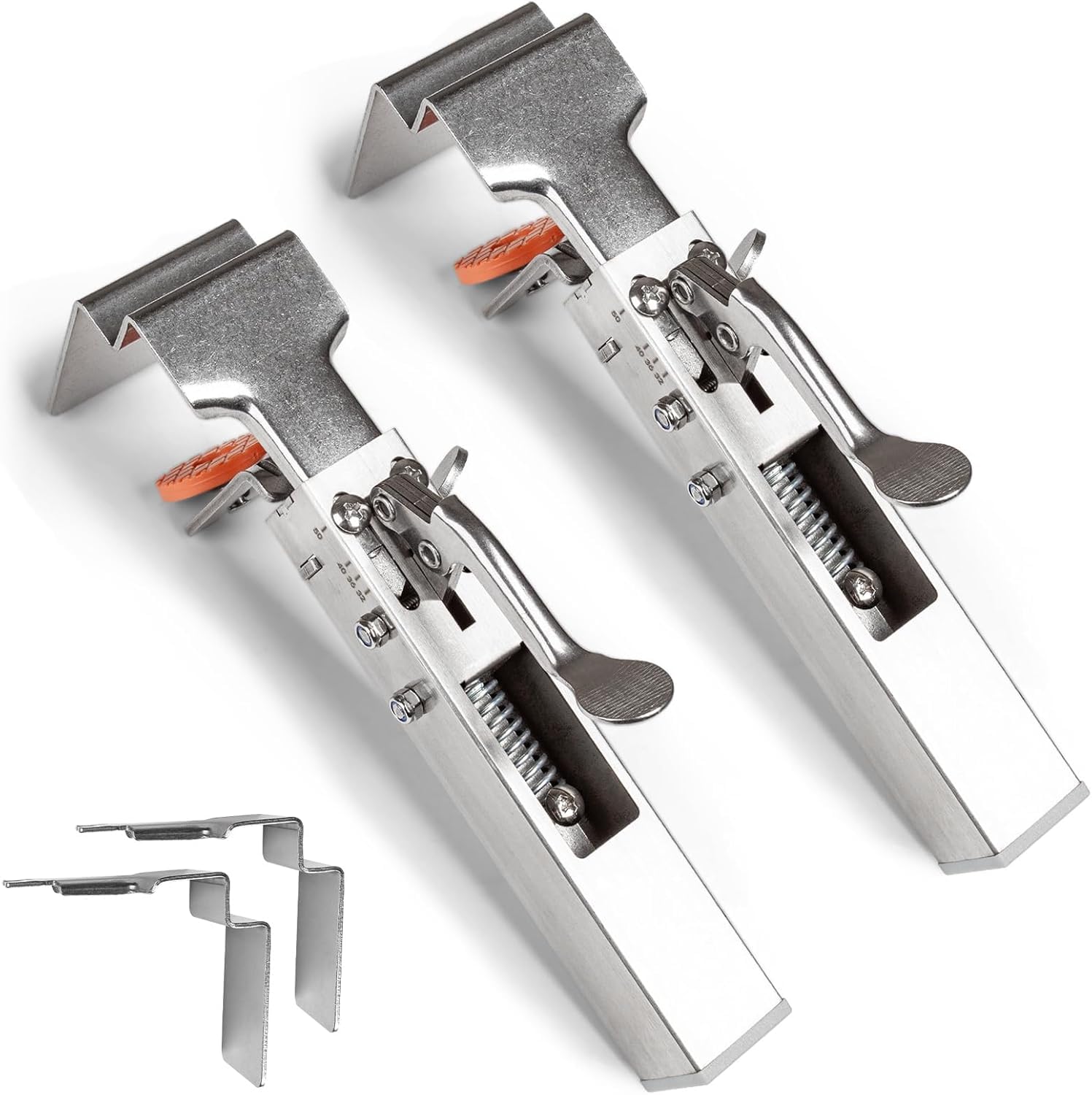 2PCS Morsetti di fissaggio per cassetti regolabili, morsetti universali per l'installazione di armadi in acciaio inossidabile, clip di fissaggio per installazione regolabili da 32 a 50 mm