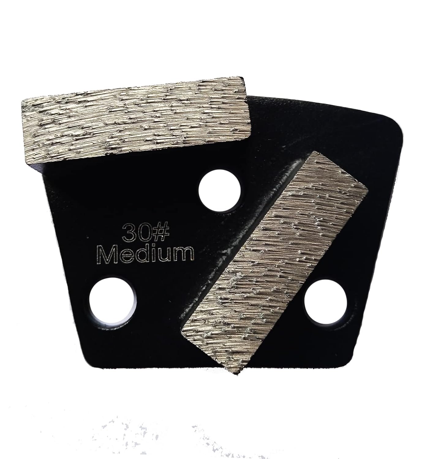 3 Pcs Trapezoid 3 Hole Genenal Sintering Diamond Grinding Disc Block Medium for Concrete Epoxy Floor Grinding Machine (30#)