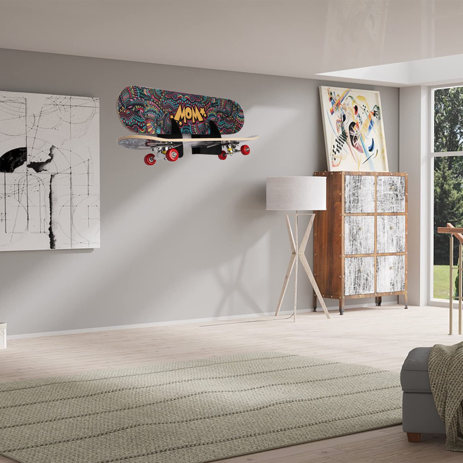 Skateboard-Regal Wand montiert Skateboard-Regal Skateboard-Halterung, Lager Skateboard-Rahmen, horizontal platzsparendes Design