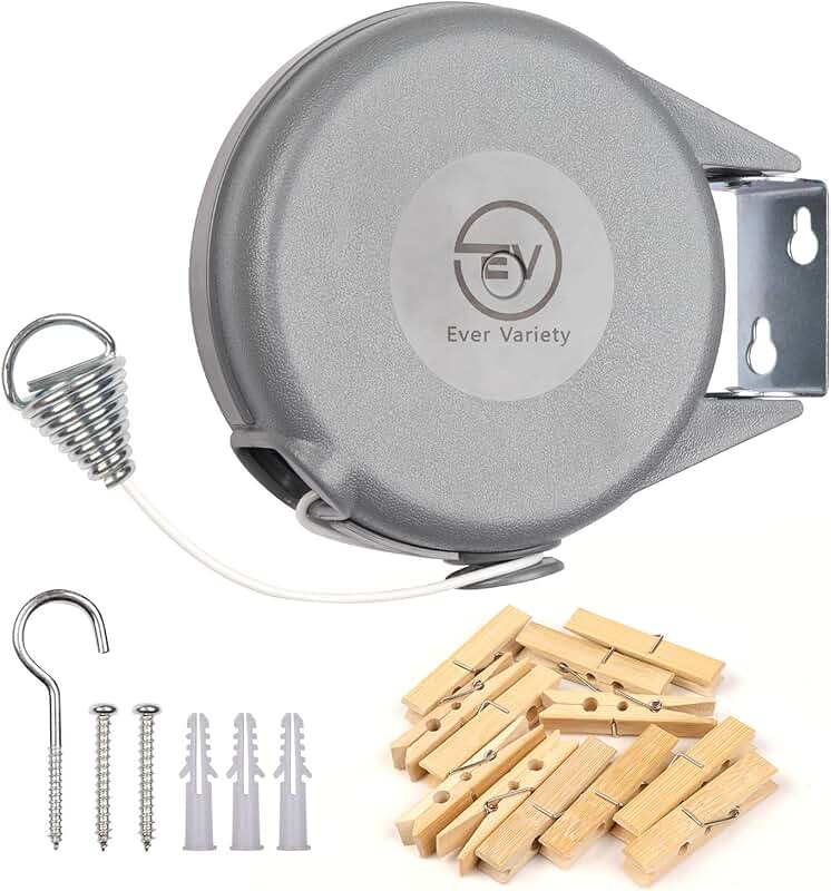 outdoor retractable clothesline heavy duty