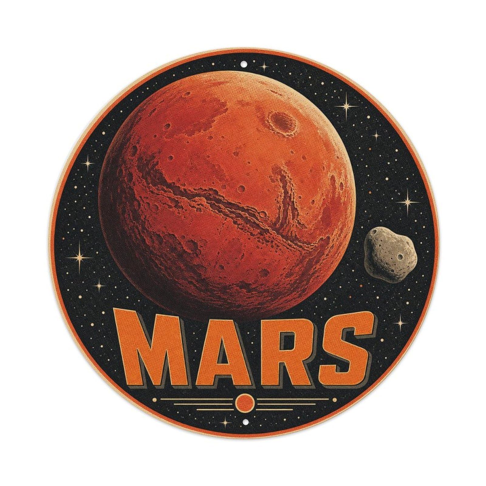 Astronomy Universe Starry Sky Mars Desert World Cosmos Metal Tin Sign