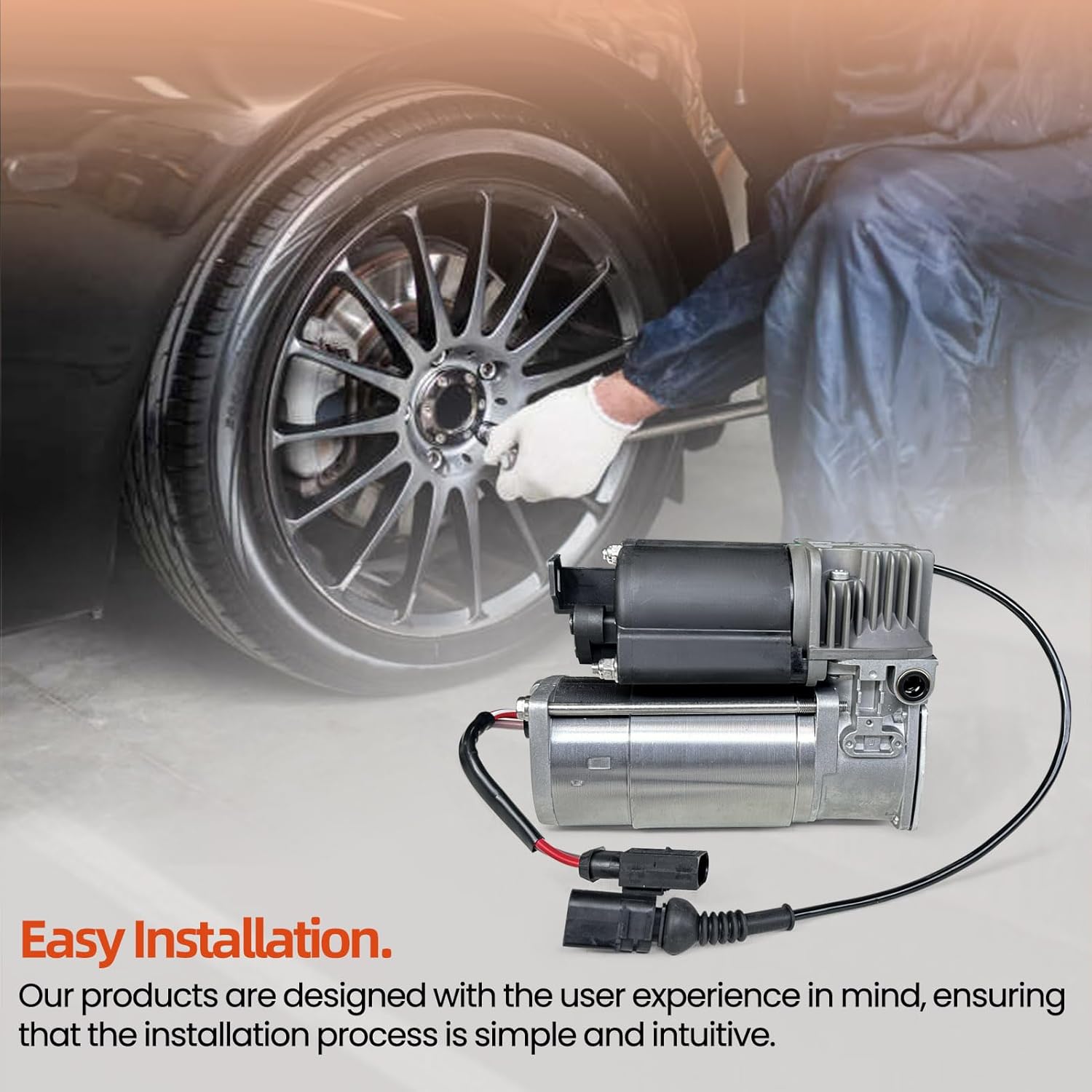 Air Suspension Compressor Compatible with 2014-2022 Ram 2500, 2014-2022 Ram 3500 OEM Number Replace P3480, 68239571AB, 68239571AA, 68349607AA, 4154030010, 4154039012