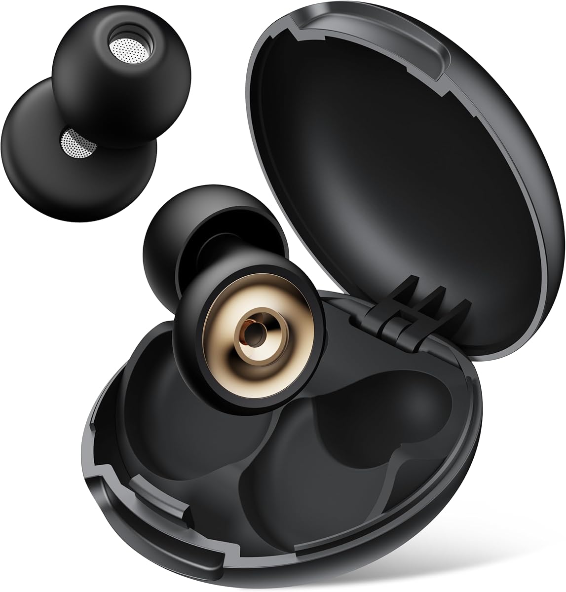 Ear Plugs for Sleeping – 46dB Lab-Certified Noise Reduction, 3-Layer ProFilter™ Tech, Gentle Material Nano-Silicone™, 4-Size Fit (XS/S/M/L) + Travel Case, Sleep & Concert