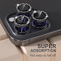 Vista 89 de Misea [3+1] for iPhone 14 Pro/iPhone 14 Pro Max Camera Lens Protector Bling, 9H Tempered Glass Camera Cover Screen Protector Metal Individual Ring