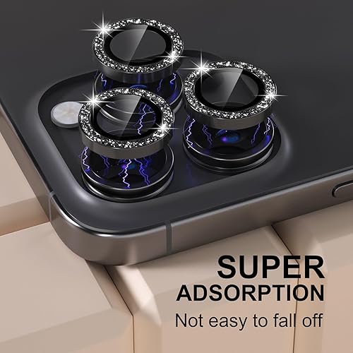 Miniatura 140 de Misea [3+1] Protector de lente de cámara para iPhone 14 Pro/iPhone 14 Pro Max, protector de pantalla de vidrio templado 9H, protector de pantalla