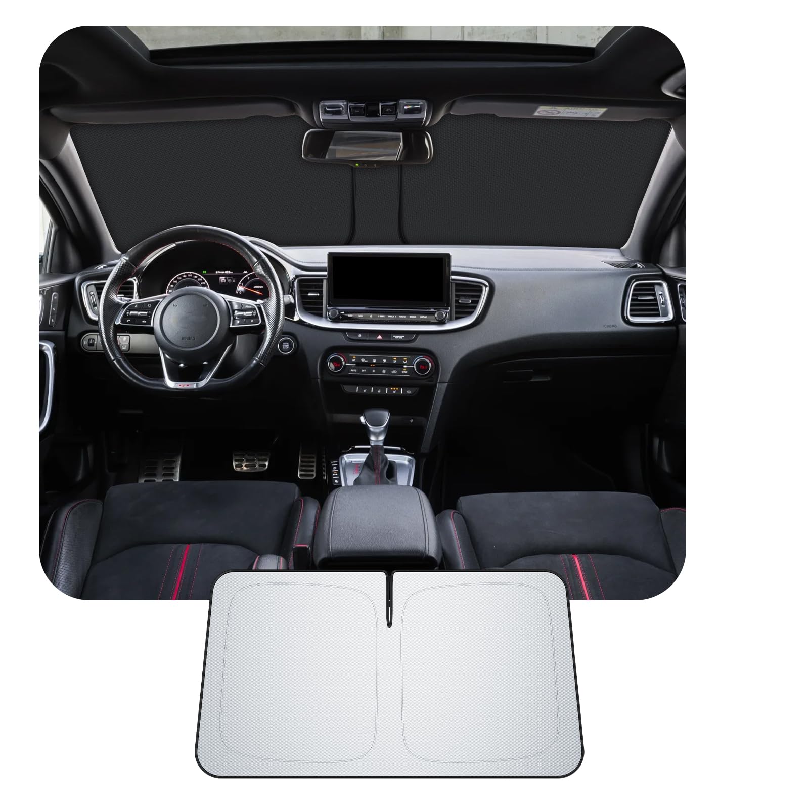 [Aggiornamento] CDEFG Compatibile con Kia Ceed Proceed XCeed SW GT 2018-2025 2026 Parasole Coperture Parabrezza Anteriore Parasole Parabrezza Auto Parasole Accessori