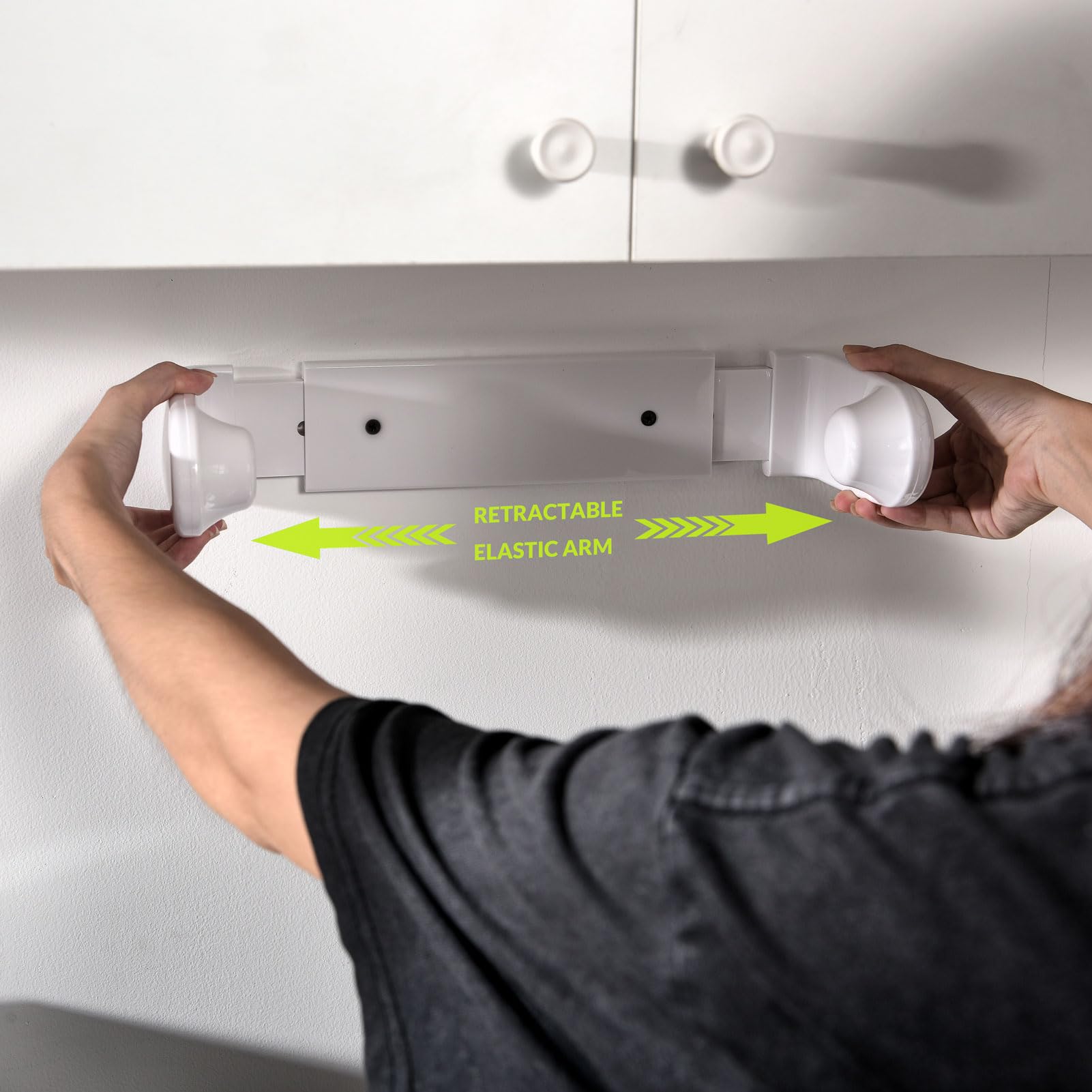 simpletome Porta Asciugamani Di Carta Sottopensile O Montaggio A Parete Funzionamento Con Una Mano Braccio Di Tensione Porta Rotolo Da Cucina (Bianco, per rotolo da 18-23 cm/7-9 pollici)