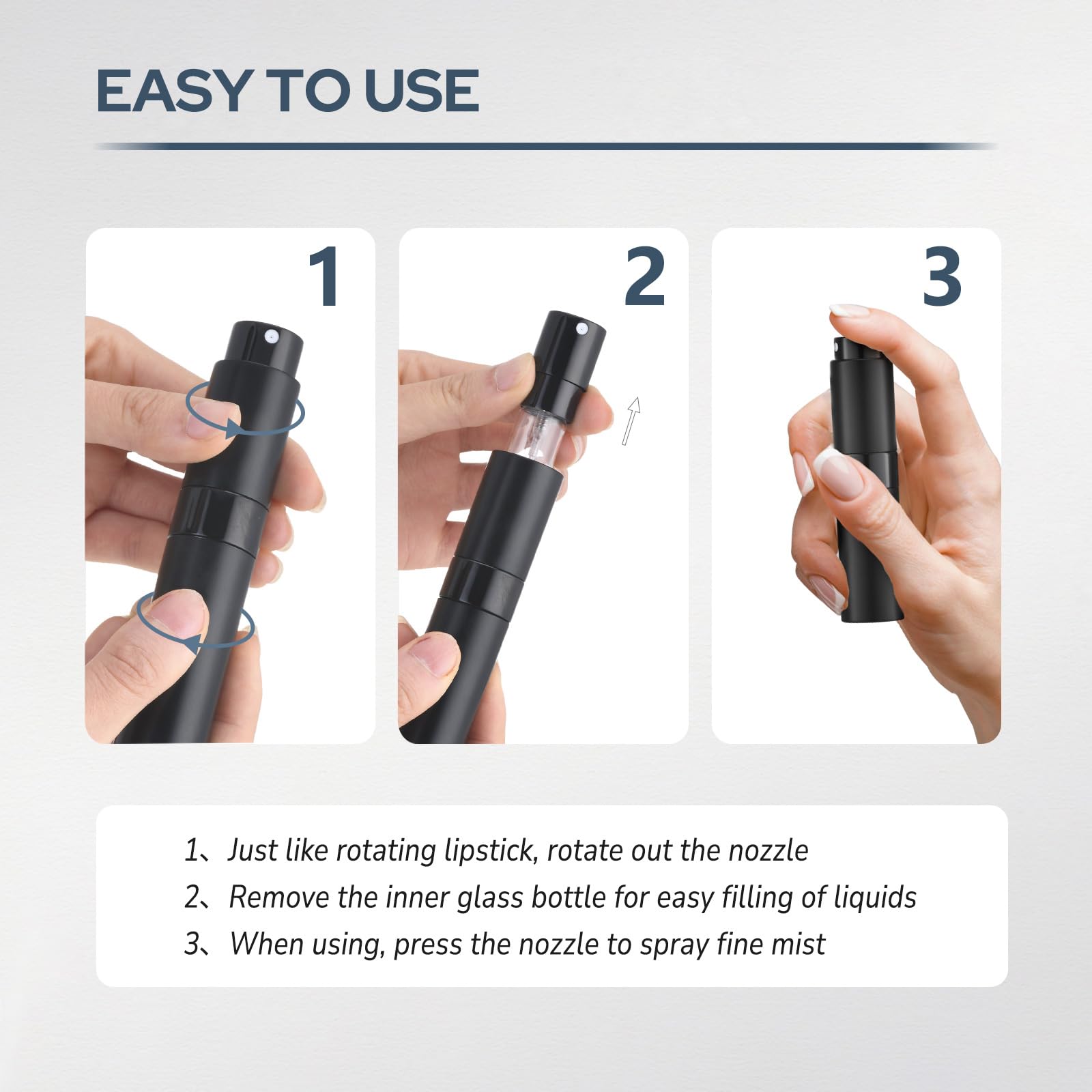 Vaporisateur De Parfu Rechargeable Bouteilles De Parfu Portable Vaporisateur Ini Vaporisateur