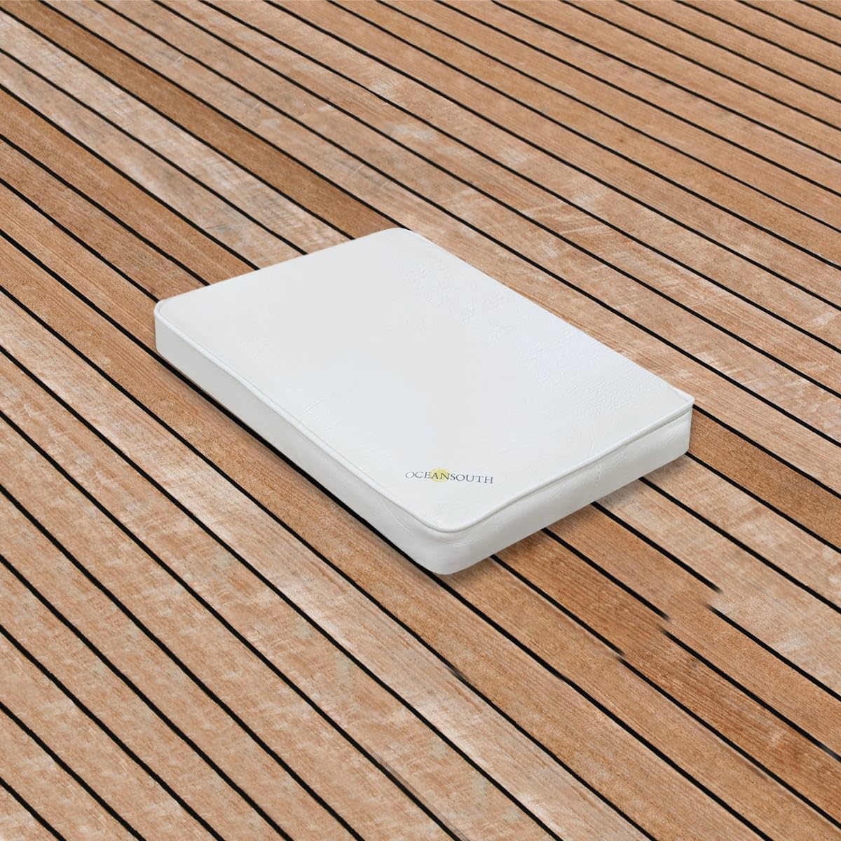 Oceansouth Poduszki na ławkę do łodzi tkanina poliestrowa (biała, 300 mm x 1200 mm)