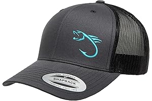 Embroidered Fishing Hook Trucker Hat: The Ultimate Fishing Accessory