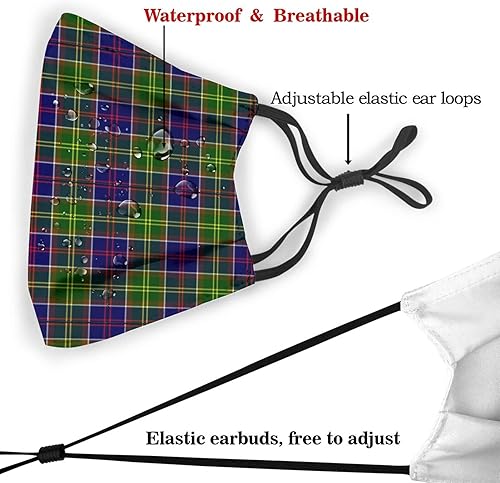 Miniatura 5 de Clan Colville - Máscara facial reutilizable con filtro reemplazable de carbón activado con dos filtros