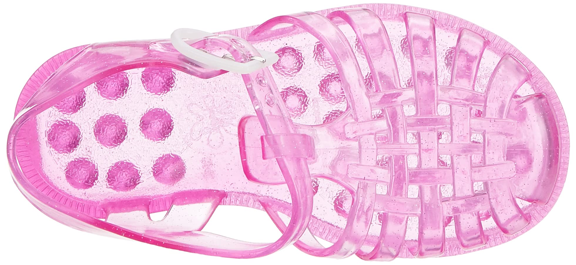 Méduse - Sandale fille en plastique rose pailleté