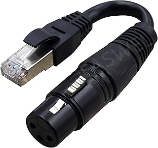 DMX Cable Adapter RJ45 to XLR 3 Pin Female Cable