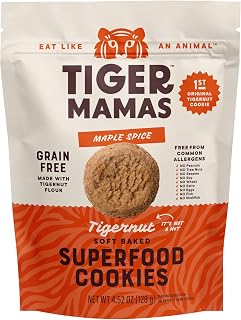 TigerMamas Tigernut Flour Maple Spice Cookies – Gluten Free, Grain Free, Made with Organic Ingredients, 4.52 oz (128g)