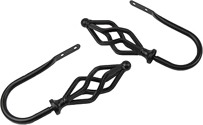 Modern Marquise Curtain Holdback (Set of 2) Finish: Black