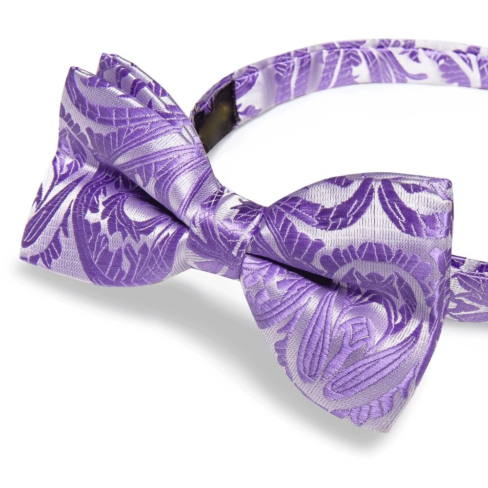JFDBGU Classic Bow Tie Wedding Pre-tied Bowtie Cufflinks Set for Party Accessories Silk Knot Gift