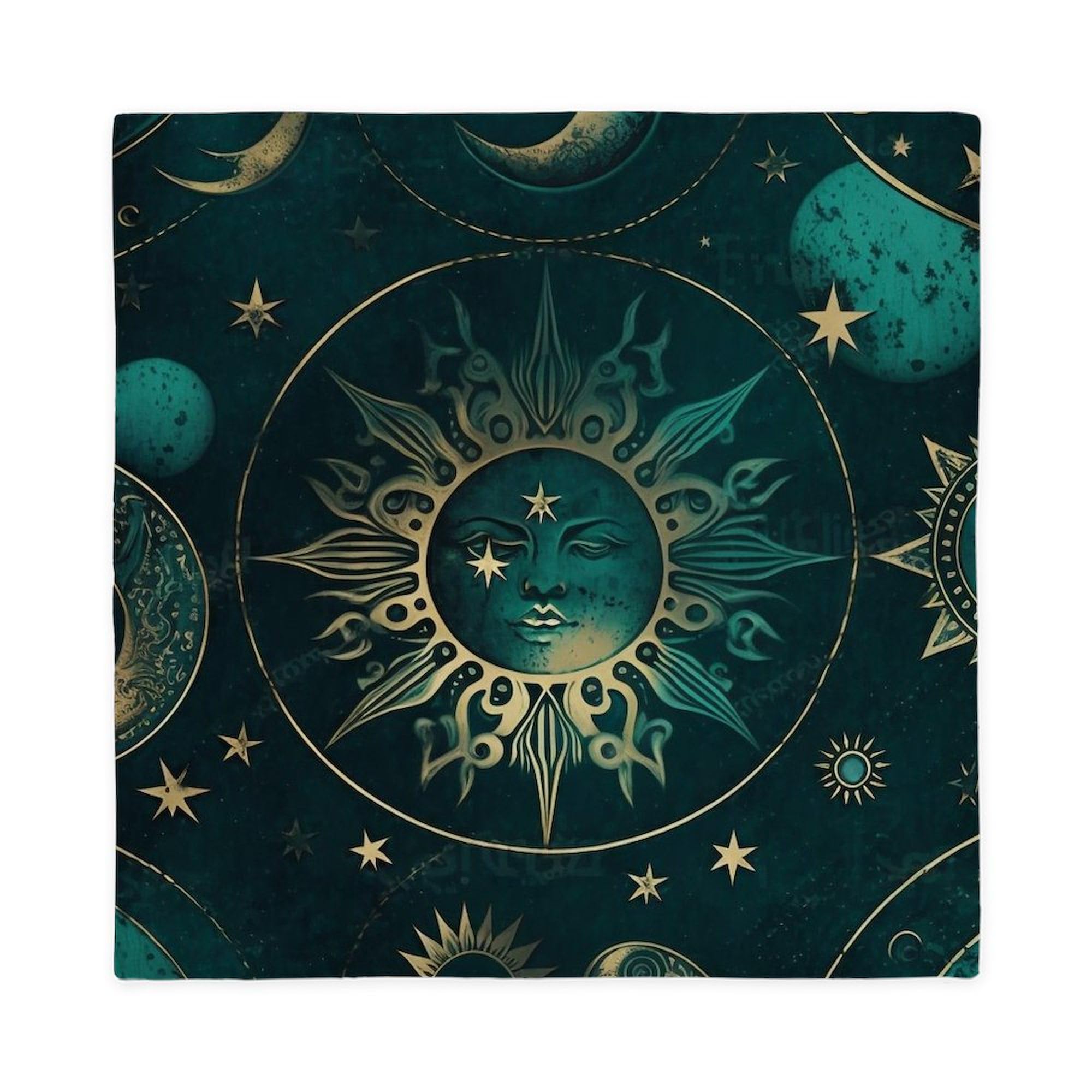 CafePress Celestial Moon Apparel and Home Décor Queen Duvet Cover, Printed Comforter Cover, Unique Bedding