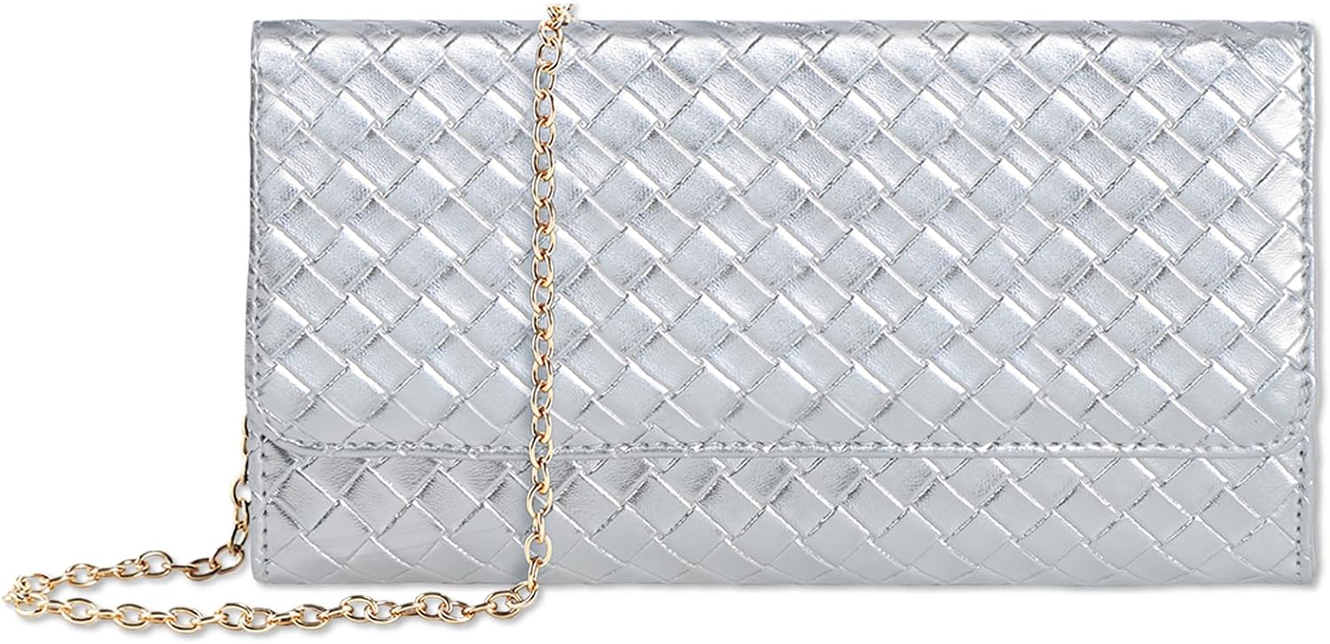 U+U Crossbody Bags for Women, Clutch Purse with Chain & Card Slots