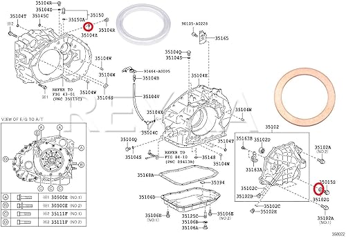 Miniatura 7 de Rexka Kit de juntas de servicio diferencial y de transferencia de 12 piezas compatible con Toyota Lexus 4Runner Land Cruiser Tundra Tacoma FJ