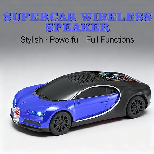 Miniatura 2 de WS-660 Hypercar Replica Altavoz Bluetooth con pantalla LED Starry-Sky, portátil con sonido HD, luz de fiesta LED, emparejamiento TWS, reproducción