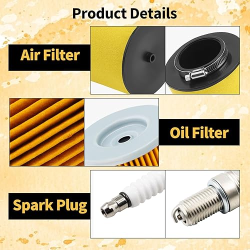 Miniatura 4 de TIANYAN 17254-HM8-000 Filtro de aire 15412-HM5-A10 Filtro de aceite con kits de bujías compatibles con Honda ATV Recon 250 TRX250TE TRX250TM TRX250X