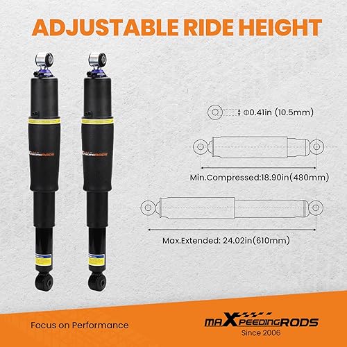 Miniatura 2 de maXpeedingrods 2 piezas amortiguadores de aire traseros puntales de suspensión para Cadillac Escalade para Chevy Tahoe Suburban 1500 para GMC Yukon