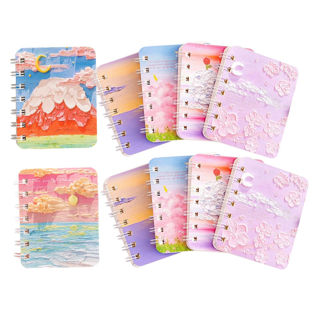 Gadpiparty 2 Pezzi Quaderni Spirale Artistici Notebooks Random per Studenti Ufficio per Personale