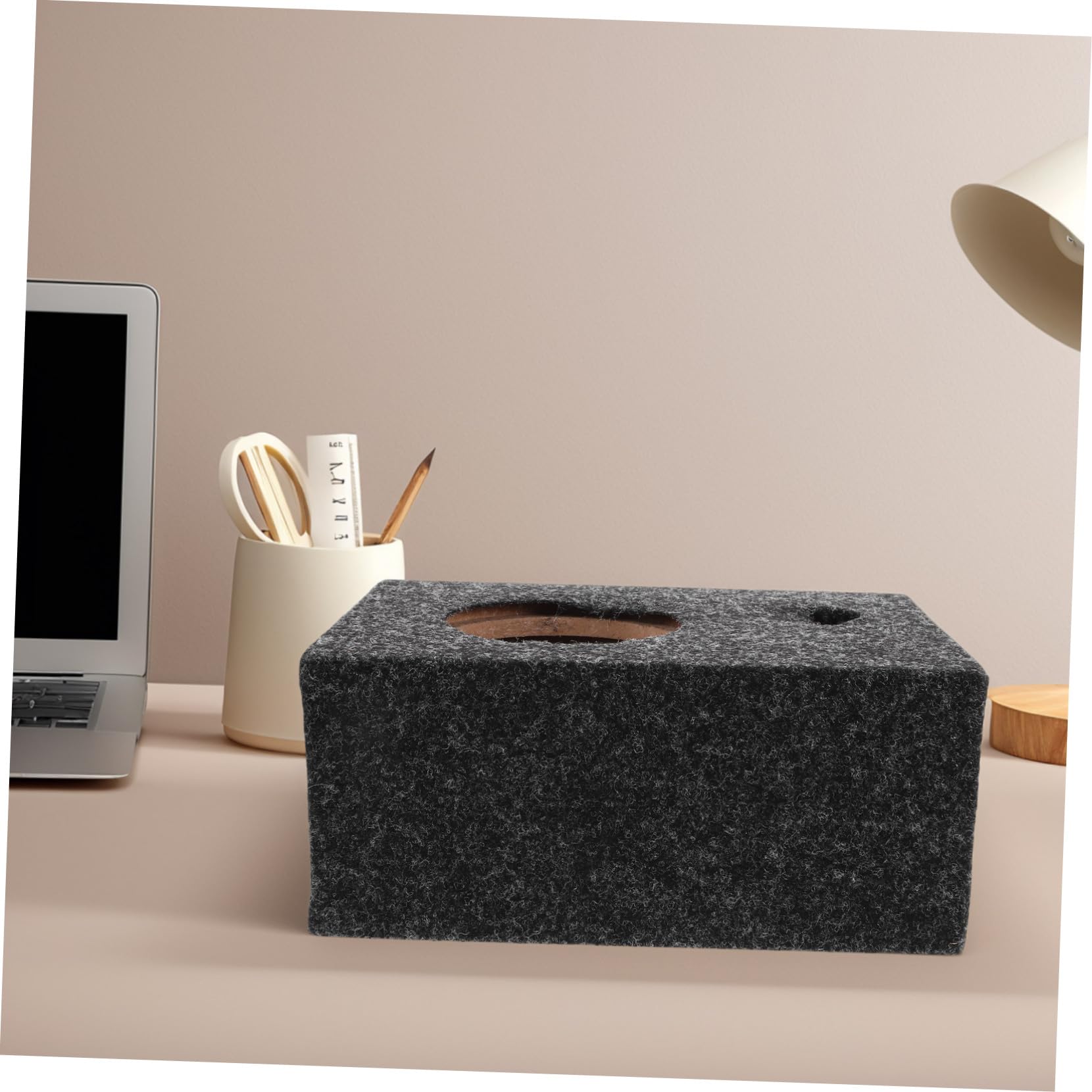 Cabilock Caja de Subwoofer para Automóvil Diseño Ultrafino y Ahorro de Espacio, Caja de Audio para Vehículo Hecha de Madera y Fieltro, Adecuado para Instalación DIY en Coche