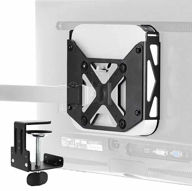 VIVO Behind Monitor VESA Mount Designed for Mac mini 2010 to 2023 Models Desk Clamp Option Black Mount-MINI1