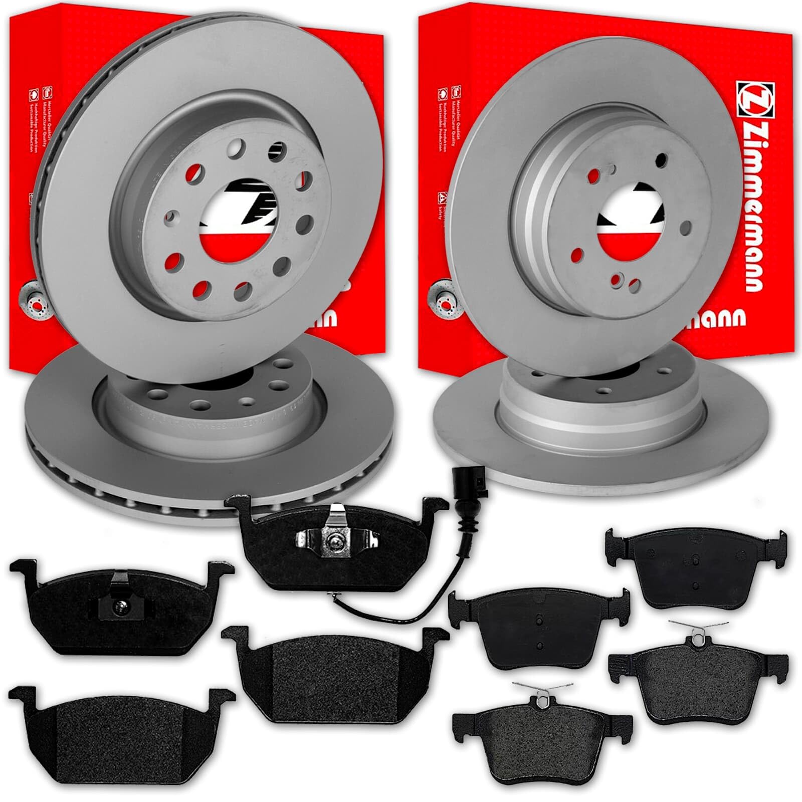 ACKOJA BREMSSCHEIBEN 260mm + BELÄGE HINTEN Passend Für HONDA CIVIC VII 7