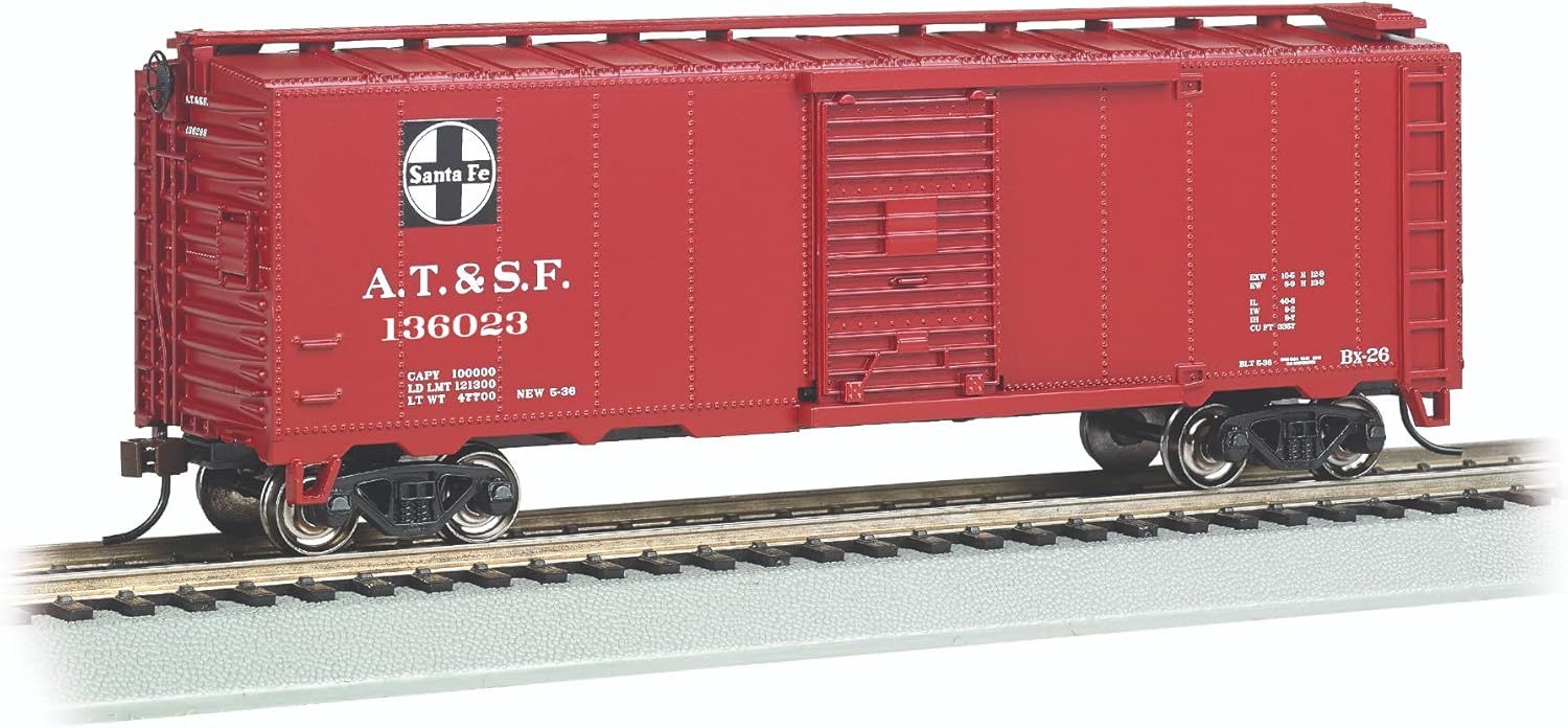 Bachmann Trains - 40' STEAM ERA Box CAR - Santa FE #136023 - HO Scale