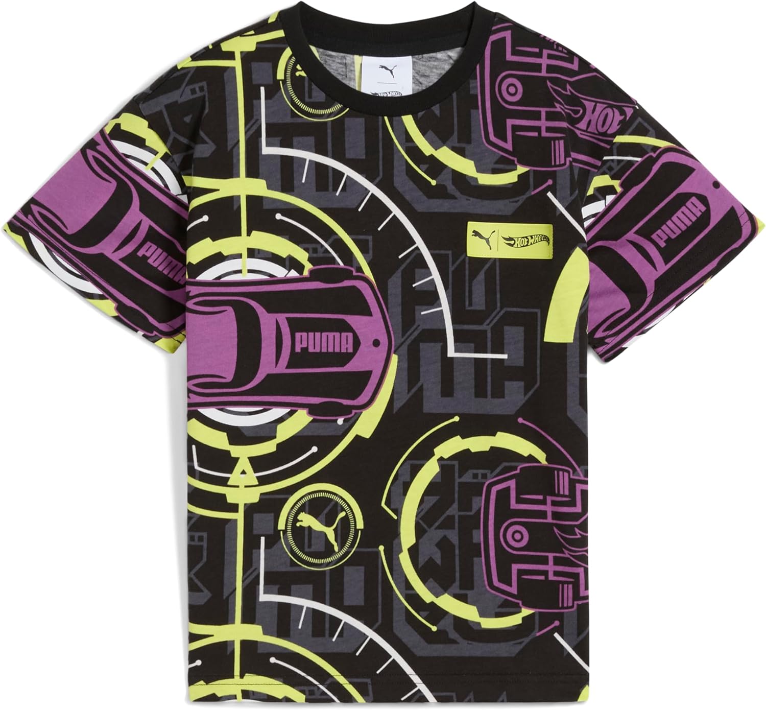 Puma Boys' Short Sleeve Cotton Graphic T-Shirt, Crewneck